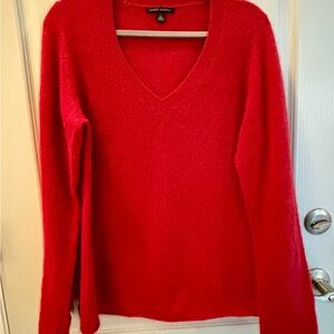 Banana Republic Red V-Neck Sweater Classic Knit